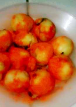 Bola-bola cireng bumbu balado