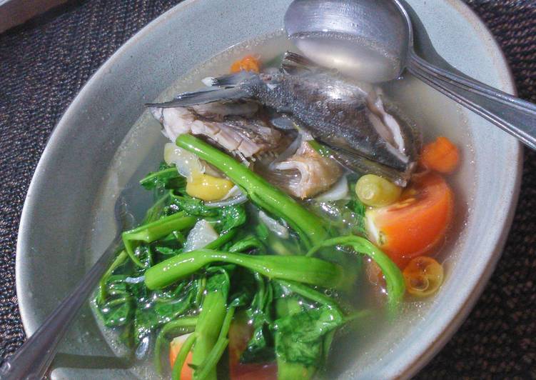 resep Soup Ikan Bawal Kangkung