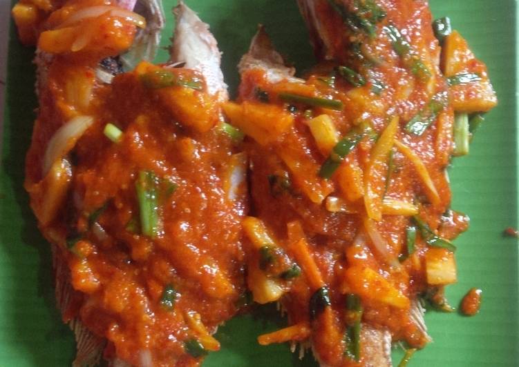 resep makanan kakap saos nenas pedas manis yummy