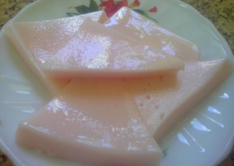 gambar untuk resep puding susu merah jambu