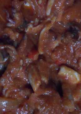 Cumi saus Padang pedas mantab