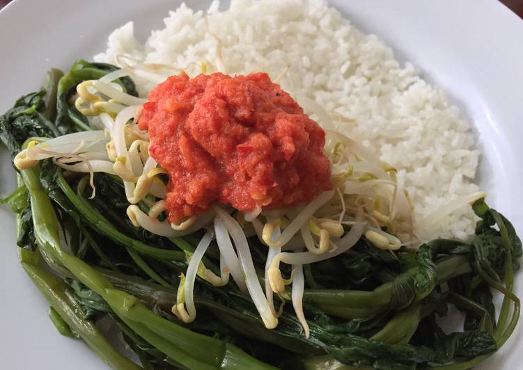 resep lengkap untuk Pelecing Kangkung khas Lombok