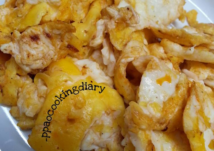 resep lengkap untuk Orak Arik Sambal Goreng aka Scramble Egg