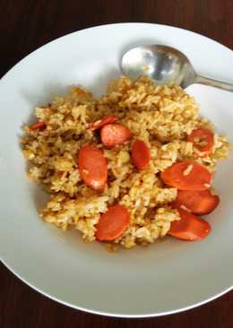 Nasi Goreng Sosis Lada Hitam