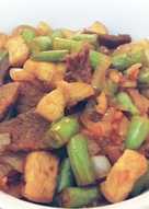 tumis daging egg tofu homemade