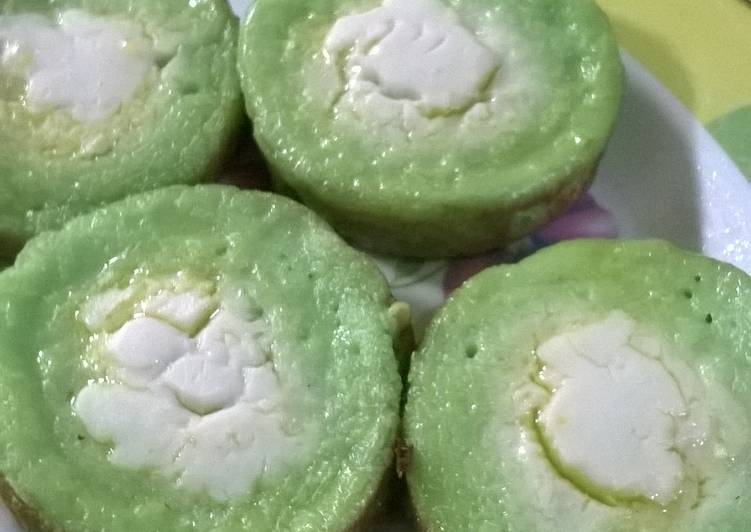 gambar untuk resep makanan Bibingkaan Rasa  Pandan (kue khas Kal Sel)