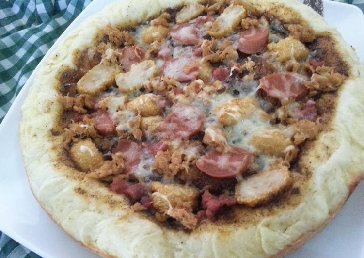 Resep pizza ekonomis saus lada hitam - rita aprilia