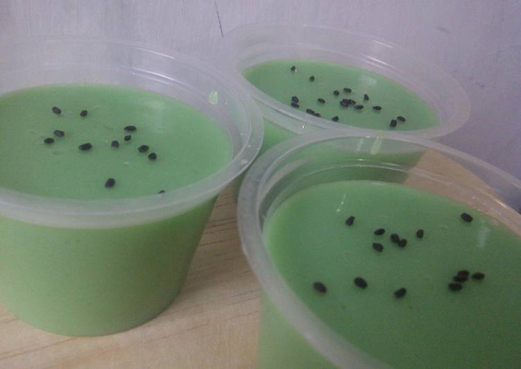 gambar untuk cara membuat puding pandan susu sapi murni