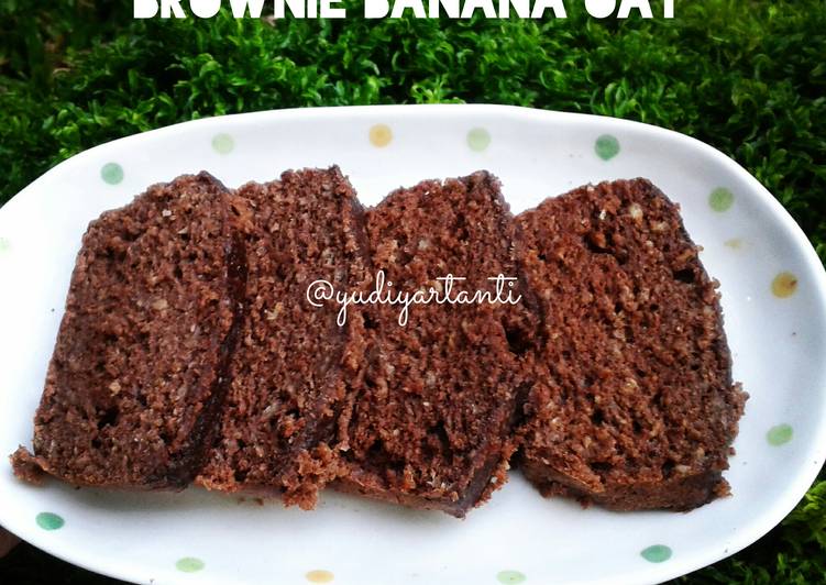 resep lengkap untuk Brownie Banana Oat Steam Cake