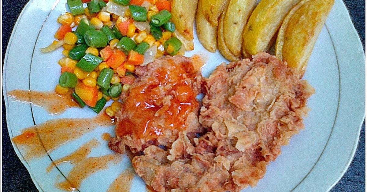  Resep  STEAK AYAM  saus  pedas oleh dapurVY Cookpad