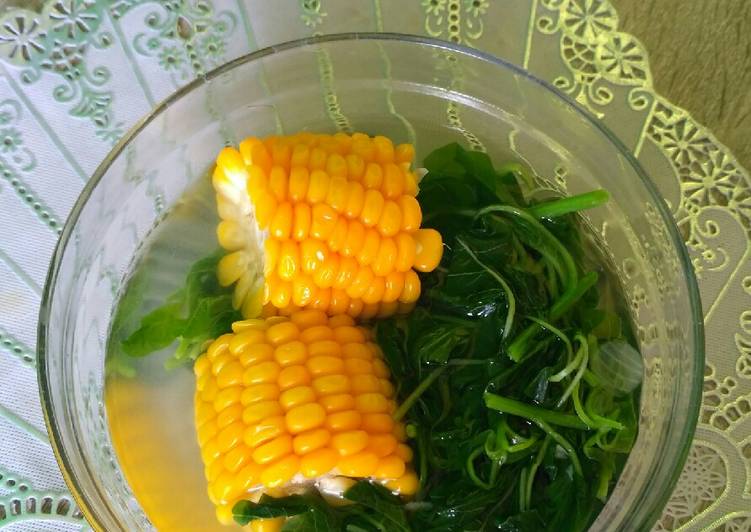 Resep Sayur bayam jagung manis ?? Dari Amalia Nurul Aziza