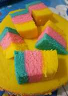 Bolu rainbow kukus enak dan lembut