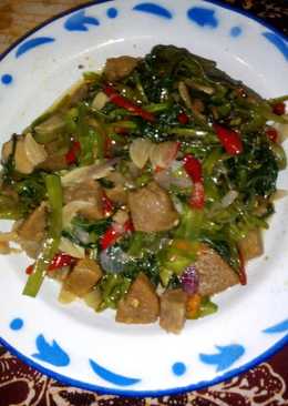 Tumis kangkung tempe gembus