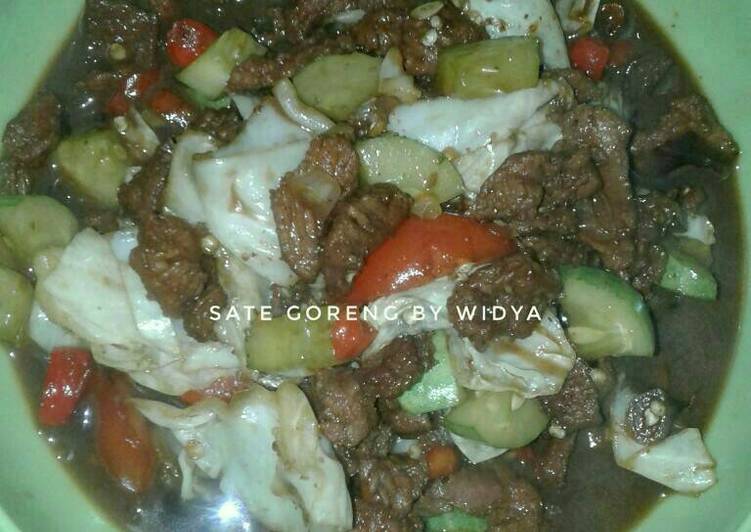 Resep Sate goreng daging sapi Kiriman dari Fakhri's mama (widya)