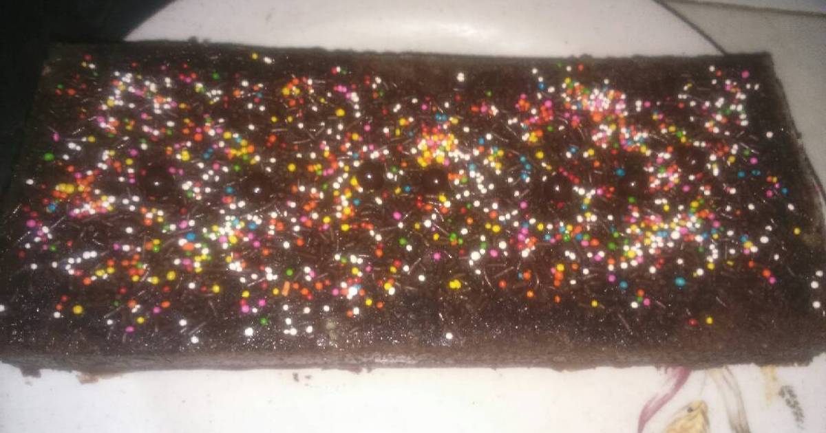 Resep Bronies panggang sprinkle Resep Bronies panggang sprinkle