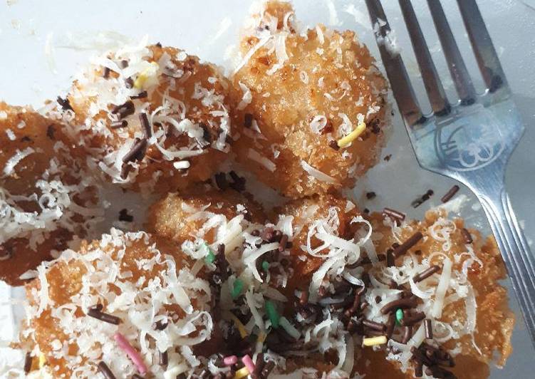 cara membuat Sarapan pagi bikin pisang goreng crispy dgn susu HILO