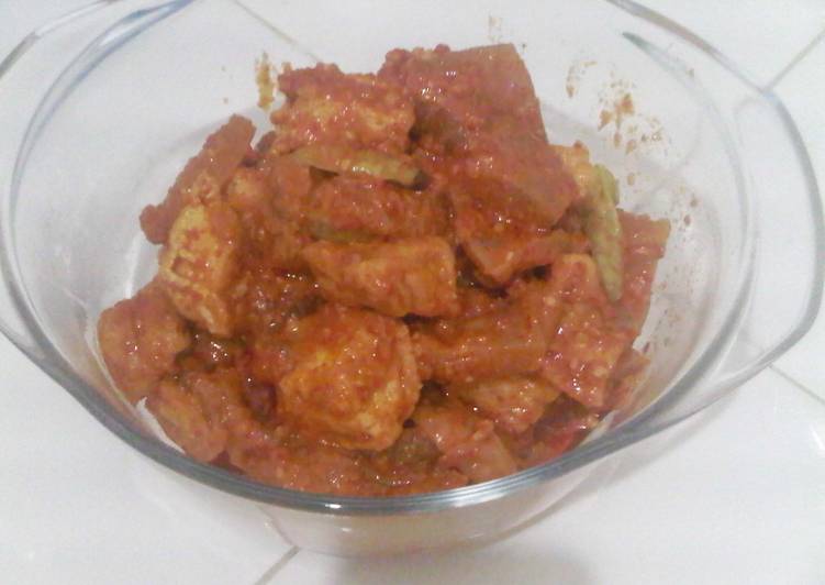 bahan dan cara membuat Sambal Goreng Krecek Tahu