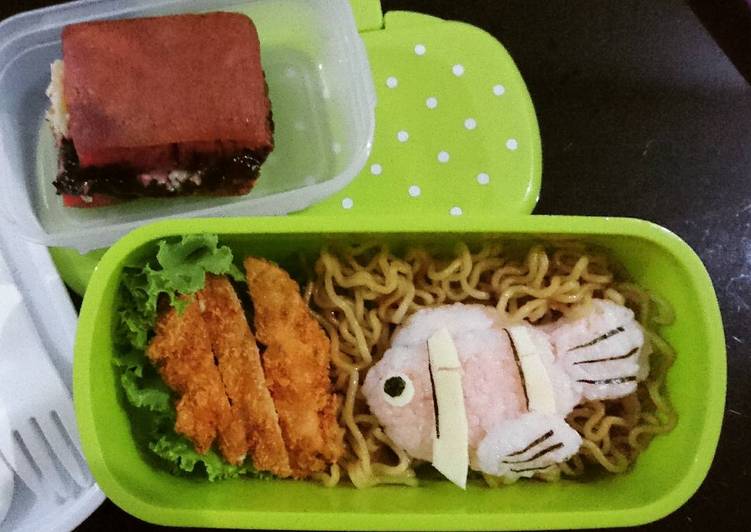 gambar untuk cara membuat Nemo lunchbox