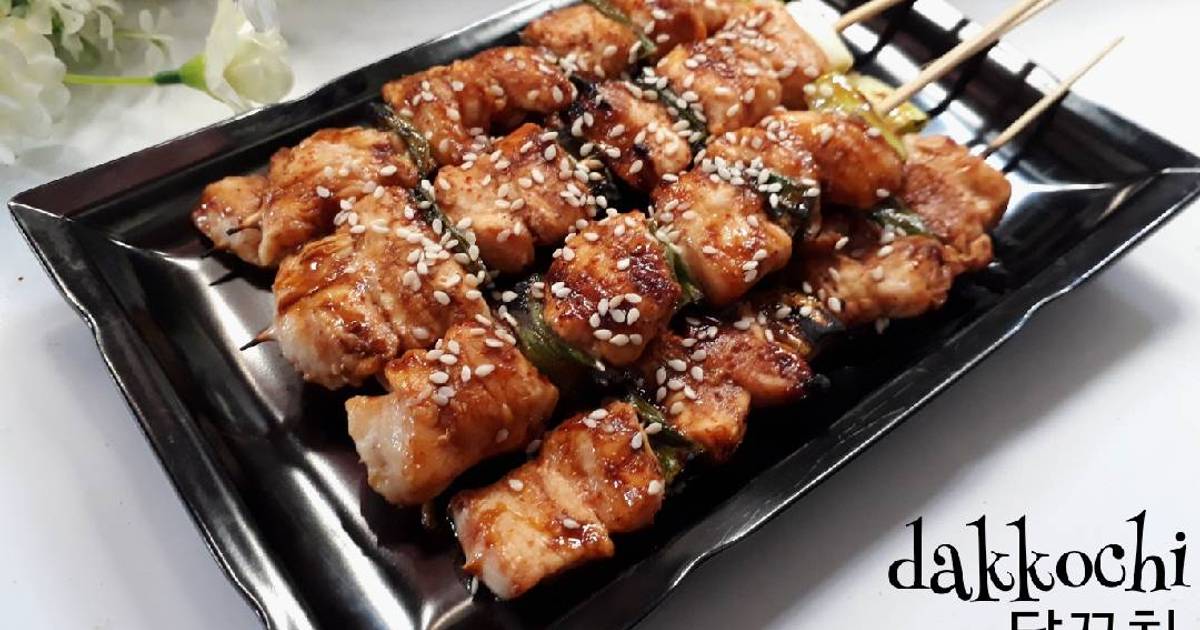 Resep Dakkochi 닭꼬치 (sate ayam ala korea) #pr_asianfood 