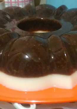 Puding oat coklat putih