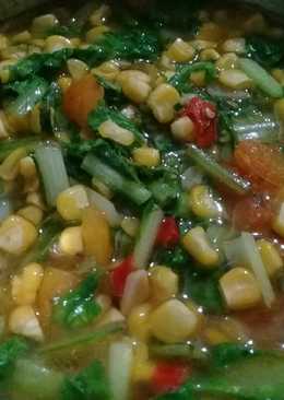 Sayur sawi jagung tumis