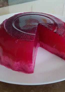 Puding buah naga santan