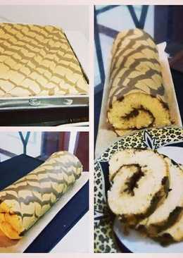 Batik Roll Cake with Nutella Filling - No SP / BP / bolu gulung