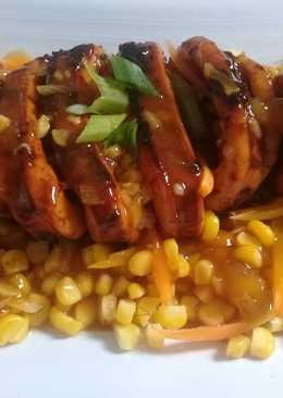 Cumi Panggang saus asam manis.