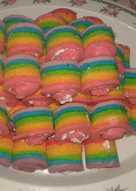 Rainbow rollcake