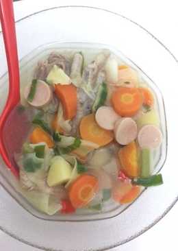 Sop ayam sosis