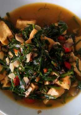 Tumis Kucai with Tahu & Jamur kancing