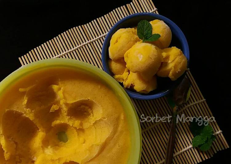 resep lengkap untuk Sorbet Mangga