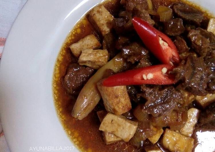 resep lengkap untuk Semur daging sapi+tahu #kitaberbagi