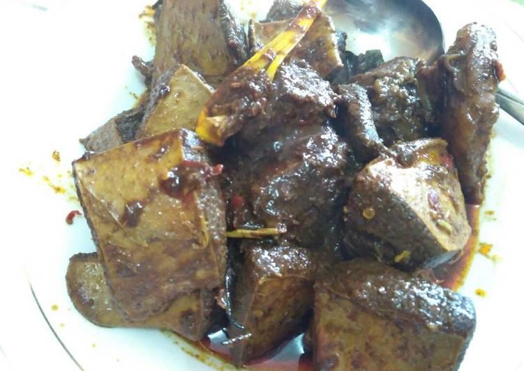 resep makanan Rendang Limpa sapi