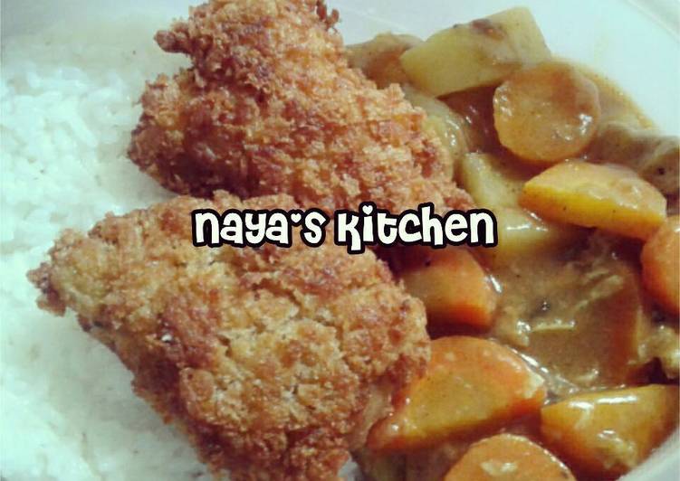 resep Nasi Curry + Chicken Katsu