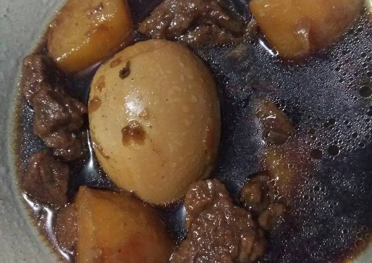 resep lengkap untuk Semur daging telur kentang simple