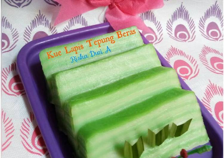 gambar untuk resep makanan Kue Lapis Tepung Beras (#pr_olahantepungberas)