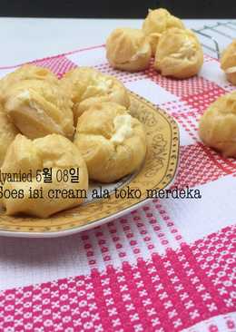 Soes isi cream ala toko merdeka