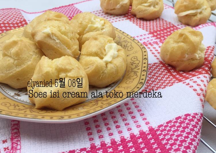 Resep Soes isi cream ala toko merdeka By elyanied