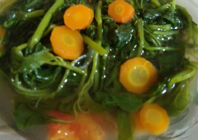 resep Sayur bening bayam wortel