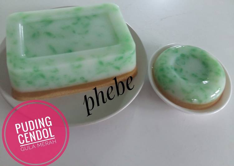 resep lengkap untuk Puding Cendol gula merah