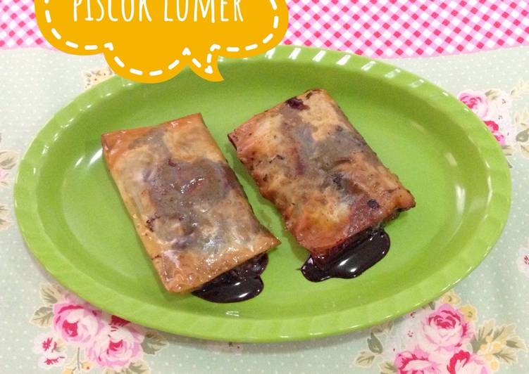 resep lengkap untuk Piscok Lumer