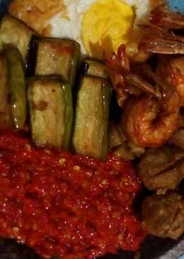 Udang goreng sambal penyet terong #PR_Olahan Udang