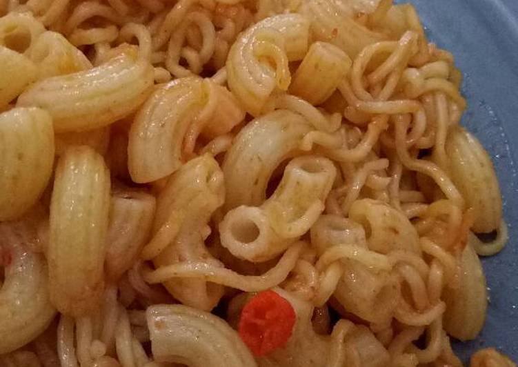 resep lengkap untuk Macaroni Mie Goreng Pedas