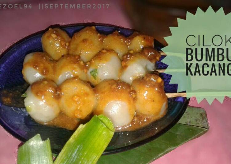 cara membuat Cilok sambel kacang