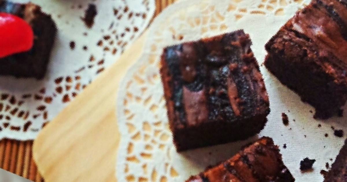 Resep Triple Chocolate Brownies