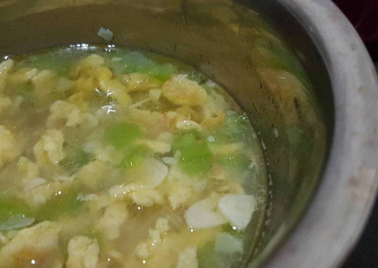 resep Sup telur gambas (oyong)