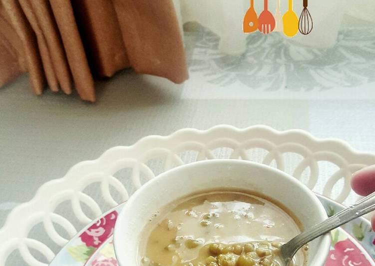 bahan dan cara membuat Bubur dan es kacang ijo mudah