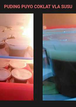 Silky puding puyo coklat vla homemade