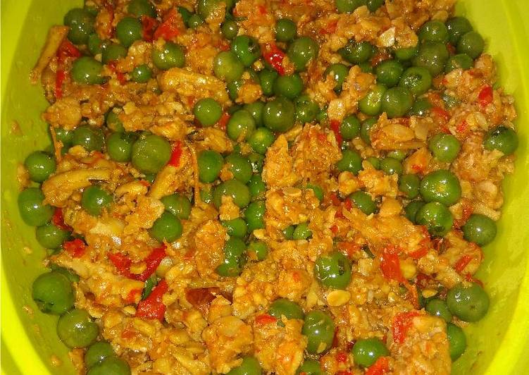 resep masakan Sambal goreng leunca tempe dan teri